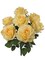Sunny Yellow Silk Rose Bush - Lifelike Faux Flowers for Elegant Home Decor, Weddings, and Events - Add a Burst of Color with Top-Quality Artificial Blooms